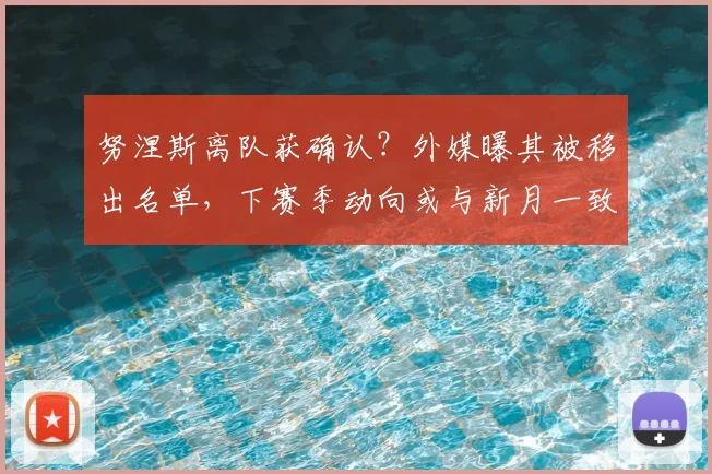 努涅斯离队获确认?外媒曝其被移出名单,下赛季动向或与新月一致